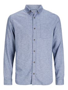 Jack & Jones Erkek Düğme Kapamalı Gömlek - Classıc -Faded Denim - 12235974