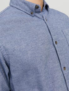 Jack & Jones Erkek Düğme Kapamalı Gömlek - Classıc -Faded Denim - 12235974