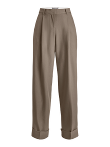 Jack & Jones Kadın Pile Detaylı Kumaş Pantolon - Mary -Brindle - 12236944