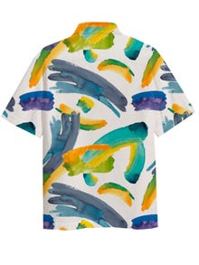 Jack & Jones Desenli Kısa Kollu Gömlek - Juan -Cloud Dancer - 12237959