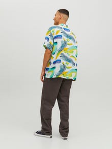 Jack & Jones Desenli Kısa Kollu Gömlek - Juan -Cloud Dancer - 12237959