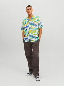 Jack & Jones Desenli Kısa Kollu Gömlek - Juan -Cloud Dancer - 12237959