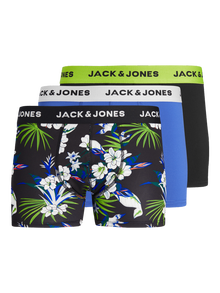 Jack & Jones Erkek 3'lü Karışık Boxer Paketi - Flower -Black - 12239180