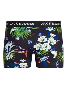 Jack & Jones Erkek 3'lü Karışık Boxer Paketi - Flower -Black - 12239180