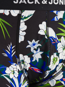 Jack & Jones Erkek 3'lü Karışık Boxer Paketi - Flower -Black - 12239180