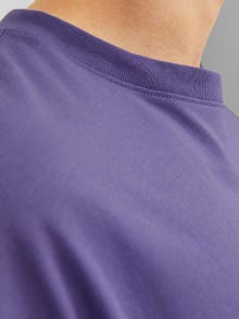 Jack & Jones Erkek Kabartma Logo Baskılı Tişört - Vesterbro -Twilight Purple - 12240121
