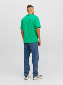 Jack & Jones Erkek Kabartma Logo Baskılı Tişört - Vesterbro -Holly Green - 12240121