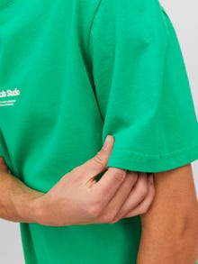 Jack & Jones Erkek Kabartma Logo Baskılı Tişört - Vesterbro -Holly Green - 12240121