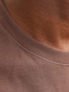 Jack & Jones Erkek Kabartma Logo Baskılı Tişört - Vesterbro -Deep Taupe - 12240121