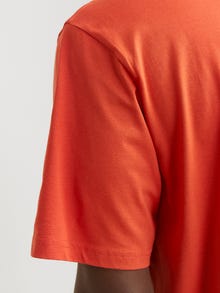 Jack & Jones Erkek Kabartma Logo Baskılı Tişört - Vesterbro -Summer Fig - 12240121