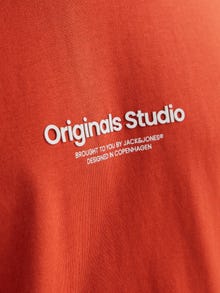 Jack & Jones Erkek Kabartma Logo Baskılı Tişört - Vesterbro -Summer Fig - 12240121