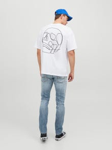 Jack & Jones Erkek Glenn Cole 571 Slım Fıt Jean -Blue Denim - 12242084