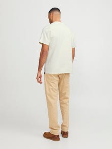 Jack & Jones Erkek RDD Göğüs Baskılı Tişört - Luca -Egret - 12243500
