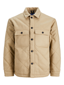 Jack & Jones Erkek Rüzgara Dayanıklı Düğme Kapamalı Ceket - Baxter -Cornstalk - 12246771