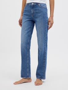 Jack & Jones Kadın Slım Straıght Jean - Nıce -Medium Blue Denim - 12248151