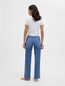 Jack & Jones Kadın Slım Straıght Jean - Nıce -Medium Blue Denim - 12248151