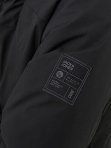 Jack & Jones Büyük Beden Suya Dayanıklı Kapüşonlu Mont - Axel -Black - 12248259