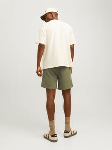 Jack & Jones Erkek Keten Karışımlı Jogger Şort - Jaiden -Dusty Olive - 12248629
