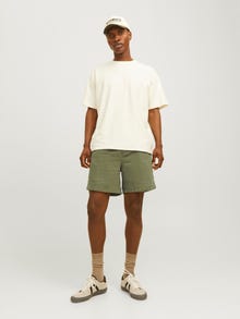 Jack & Jones Erkek Keten Karışımlı Jogger Şort - Jaiden -Dusty Olive - 12248629