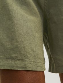 Jack & Jones Erkek Keten Karışımlı Jogger Şort - Jaiden -Dusty Olive - 12248629