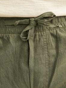 Jack & Jones Erkek Keten Karışımlı Jogger Şort - Jaiden -Dusty Olive - 12248629