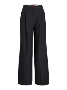 Jack & Jones Kadın Yüksek Bel Dokuma Pantolon - Ellıs -Black - 12248958