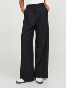 Jack & Jones Kadın Yüksek Bel Dokuma Pantolon - Ellıs -Black - 12248958