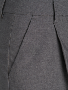 Jack & Jones Kadın Yüksek Bel Dokuma Pantolon - Ellıs -Dark Grey Melange - 12248958