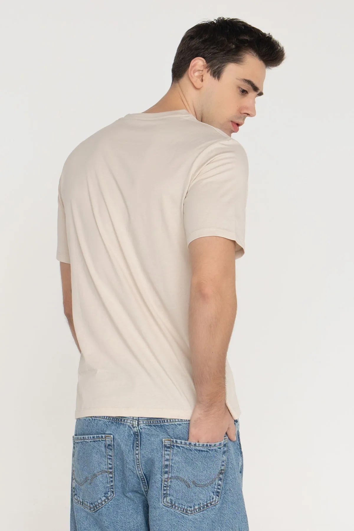Jack & Jones Renk Geçişli Logo Baskılı Tişört - Forest -Moonbeam - 12249602