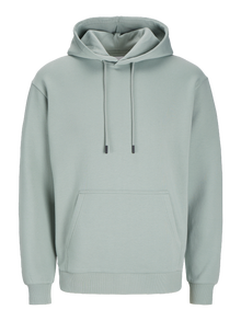 Jack & Jones Büyük Beden Kapüşonlu Sweatshırt - Bradley -Iceberg Green - 12250595