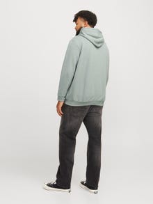 Jack & Jones Büyük Beden Kapüşonlu Sweatshırt - Bradley -Iceberg Green - 12250595