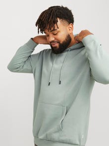 Jack & Jones Büyük Beden Kapüşonlu Sweatshırt - Bradley -Iceberg Green - 12250595
