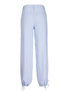 Jack & Jones Kadın Çizgili Rahat Kesim Keten Pantolon - Raya -Silver Lake Blue - 12251738