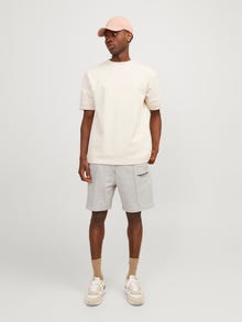 Jack & Jones Erkek Logo Baskılı Sweat Şort - Kane -Moonbeam - 12252251