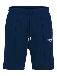 Jack & Jones Erkek Logo Baskılı Sweat Şort - Kane -Ocean Cavern - 12252251