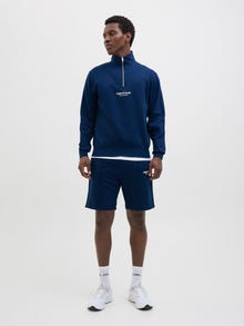 Jack & Jones Erkek Logo Baskılı Sweat Şort - Kane -Ocean Cavern - 12252251