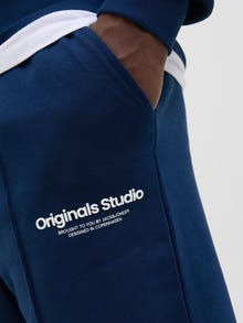 Jack & Jones Erkek Logo Baskılı Sweat Şort - Kane -Ocean Cavern - 12252251