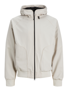 Jack & Jones Erkek Kapüşonlu Bomber Ceket - Track -Moonbeam - 12252910