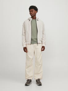 Jack & Jones Erkek Kapüşonlu Bomber Ceket - Track -Moonbeam - 12252910