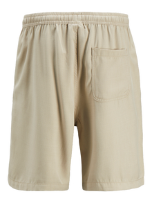 Jack & Jones Erkek Beli Lastikli Düz Renk Chino Şort - Karl Aaron -Fields Of Rye - 12253026