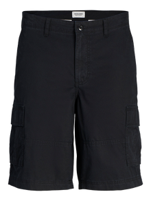 Jack & Jones Erkek Rahat Kesim Kargo Şort - Cole -Black - 12253222