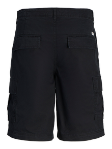 Jack & Jones Erkek Rahat Kesim Kargo Şort - Cole -Black - 12253222