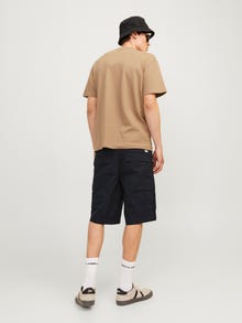 Jack & Jones Erkek Rahat Kesim Kargo Şort - Cole -Black - 12253222