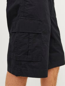 Jack & Jones Erkek Rahat Kesim Kargo Şort - Cole -Black - 12253222