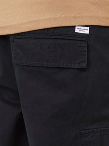 Jack & Jones Erkek Rahat Kesim Kargo Şort - Cole -Black - 12253222