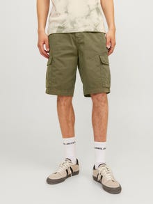 Jack & Jones Erkek Rahat Kesim Kargo Şort - Cole -Olive Night - 12253222