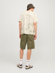 Jack & Jones Erkek Rahat Kesim Kargo Şort - Cole -Olive Night - 12253222