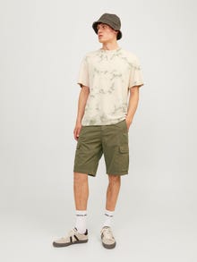 Jack & Jones Erkek Rahat Kesim Kargo Şort - Cole -Olive Night - 12253222