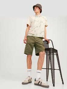 Jack & Jones Erkek Rahat Kesim Kargo Şort - Cole -Olive Night - 12253222