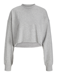 Jack & Jones Rahat Kalıp Bisiklet Yaka Sweatshirt -Light Grey Melange - 12253287